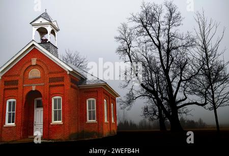 One Room School House Stock Photo