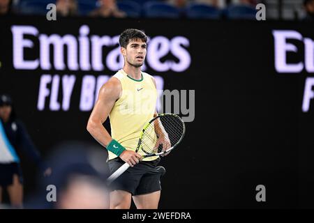 Paris, France. 24th Jan, 2024. Carlos Alcaraz During The Australian ...