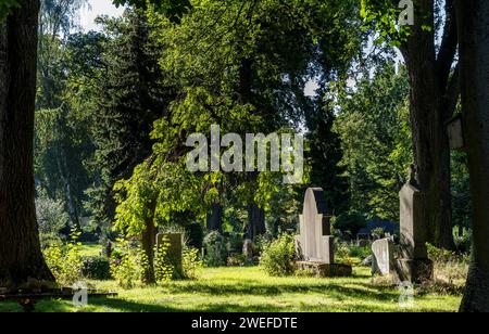 Evangelical Dorffriedhof Alt-Stralau, Friedrichshain-Kreuzberg, Berlin, Germany Stock Photo