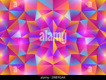 Abstract background of vivid colors triangles pattern, vector illustration in EPS10 Stock Vector