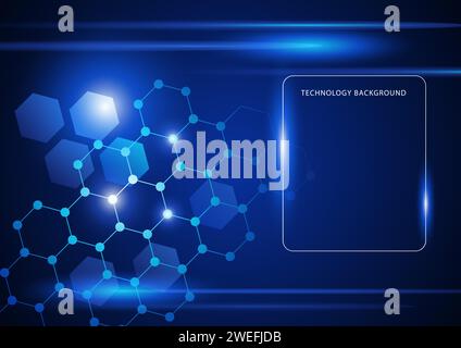 Abstract vector background of connected lines and dots, for technology, digital, internet connection and blockchain theme Stock Vector