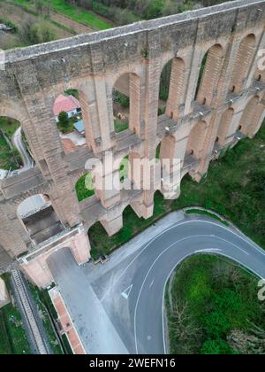 Aerial Drone Photograph of Ancient Aqueduct in Turkey Stock Photo - Alamy