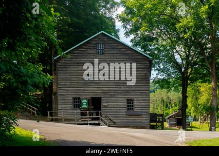 Gaston's Mill. Gaston's Mill and Pioneer Village at Beaver Creek State Park, East Liverpool, Ohio, USA. Stock Photo