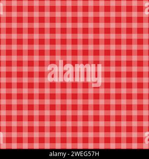Valentine day checkered seamless pattern. Gingham texture for picnic blanket, tablecloth, plaid. Seamless tartan vector pattern, striped plaid pattern Stock Vector