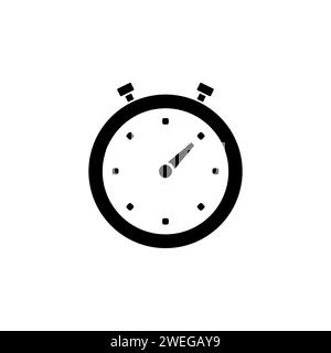 Timer flat vector icon. Simple solid symbol isolated on white background Stock Vector