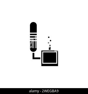 Aquarium oxygen filter flat vector icon. Simple solid symbol isolated on white background Stock Vector