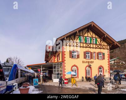 Tegernsee railway station, local train of BOB Stock Photo