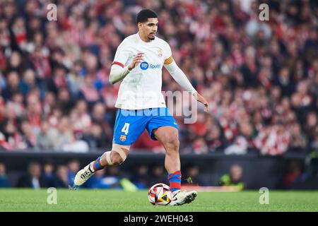 Ronald Araujo of FC Barcelona in action during the Copa El Rey Round of 8 match between Athletic Club and FC Barcelona at San Mames Stadium on January Stock Photo