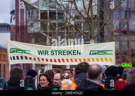 Streik der GDL bei der Deutschen Bundesbahn - Kundgebung am ...