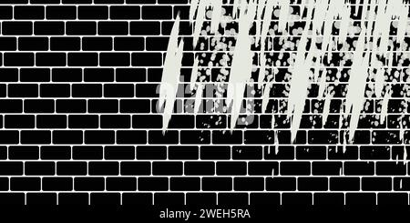 Brick wall, red relief texture with shadow, vector background illustration. Red brick tile wall background. Stock Vector