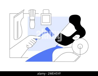 Shaving isolated cartoon vector illustrations. Stock Vector