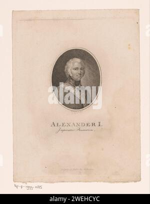 Portrait of Alexander I (Tsar van Russia), Willem van Senus, after ...