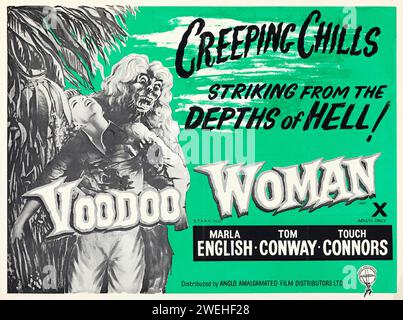 Creeping Chills - Voodoo Woman (Anglo-Amalgamated, 1957) Horror movie poster - Maria English, Tom Conway, Touch Connors Stock Photo