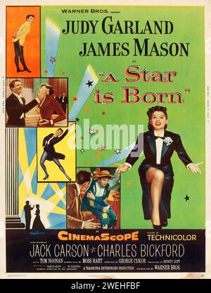 Vintage film poster - A Star is Born (Warner Brothers, 1954) Judy Garland, James Mason Stock Photo