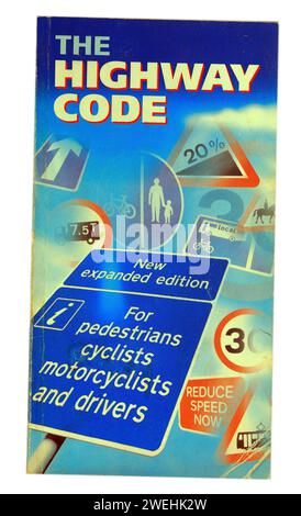 The Highway Code book cover. Studio set up on light / white background. cym. Stock Photo