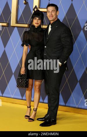 Shay Shariatzadeh and John Cena attend the Argylle World Premiere at Odeon Luxe in Leicester Square, London. Stock Photo