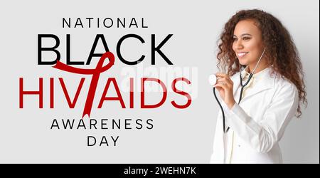 Awareness banner for National Black / HIV AIDS Awareness Day with ...