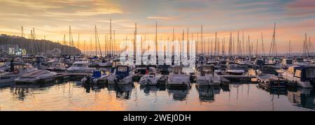 Brixham Marina Sunset Stock Photo