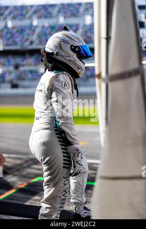 Daytona Beach, Etats Unis. 25th Jan, 2024. MONK Sheena (usa), Gradient Racing, Acura NSX GT3, portrait during the Rolex 24 at Daytona, 1st round of the 2024 IMSA WeatherTech SportsCar Championship, from January 23 to 28, 2024 on the Daytona International Speedway in Daytona Beach, Florida, United States of America - Photo Javier Jimenez/DPPI Credit: DPPI Media/Alamy Live News Stock Photo