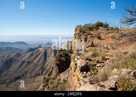 Photograph from the South Rim, Chisos Mountains. Big Bend National Park, Texas, USA. Stock Photo