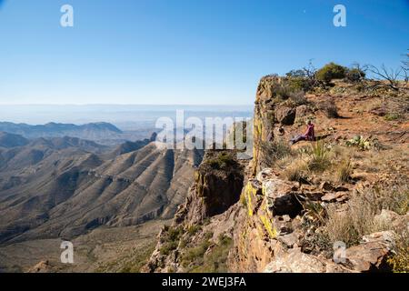 Photograph from the South Rim, Chisos Mountains. Big Bend National Park, Texas, USA. Stock Photo