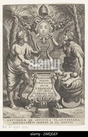 Apollo and Erato at the source of Hippocrene, Cornelis Galle (I), after ...