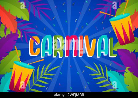 carnival background illustration vector design in gradient style Stock Vector