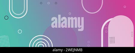 Abstract blue glowing lines on dark Gradient Color Business Style Purple Blue Geometric Border Background design Stock Vector