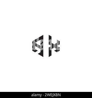 AX abstract concept in high quality professional design that will print well across any print media Stock Vector