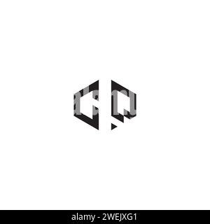 CQ abstract concept in high quality professional design that will print well across any print media Stock Vector