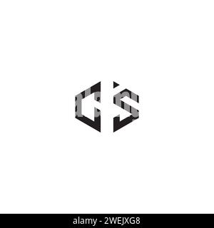 CS abstract concept in high quality professional design that will print well across any print media Stock Vector