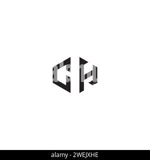 CH abstract concept in high quality professional design that will print well across any print media Stock Vector