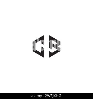 CB abstract concept in high quality professional design that will print well across any print media Stock Vector