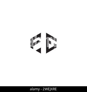 FE abstract concept in high quality professional design that will print well across any print media Stock Vector