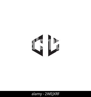 CL abstract concept in high quality professional design that will print well across any print media Stock Vector