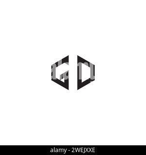 GD abstract concept in high quality professional design that will print well across any print media Stock Vector