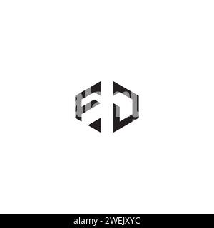 FJ abstract concept in high quality professional design that will print well across any print media Stock Vector