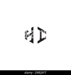 HI abstract concept in high quality professional design that will print well across any print media Stock Vector