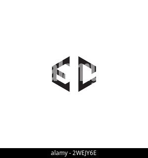 EC abstract concept in high quality professional design that will print well across any print media Stock Vector