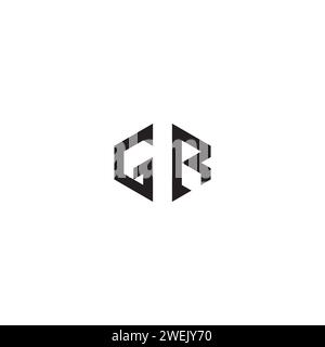GR abstract concept in high quality professional design that will print well across any print media Stock Vector