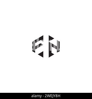 FN abstract concept in high quality professional design that will print well across any print media Stock Vector