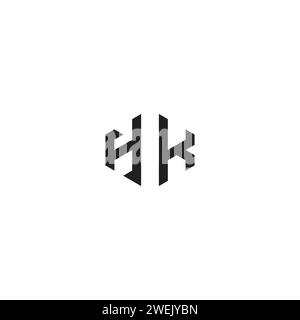 HK abstract concept in high quality professional design that will print well across any print media Stock Vector