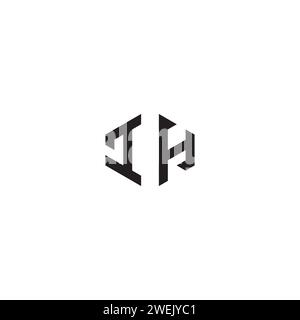 IH abstract concept in high quality professional design that will print well across any print media Stock Vector