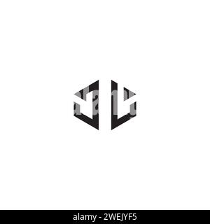 JL abstract concept in high quality professional design that will print well across any print media Stock Vector