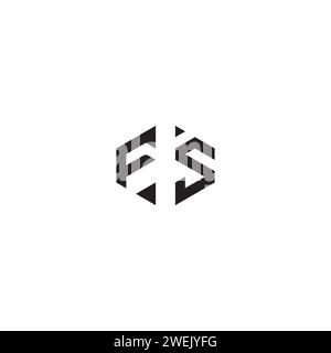 FS abstract concept in high quality professional design that will print well across any print media Stock Vector