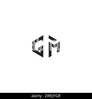 GM abstract concept in high quality professional design that will print well across any print media Stock Vector