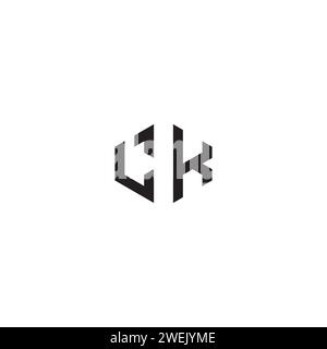 LK abstract concept in high quality professional design that will print well across any print media Stock Vector