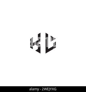 KL abstract concept in high quality professional design that will print well across any print media Stock Vector