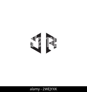 JR abstract concept in high quality professional design that will print well across any print media Stock Vector