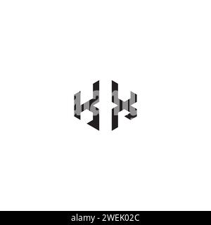 KX abstract concept in high quality professional design that will print well across any print media Stock Vector